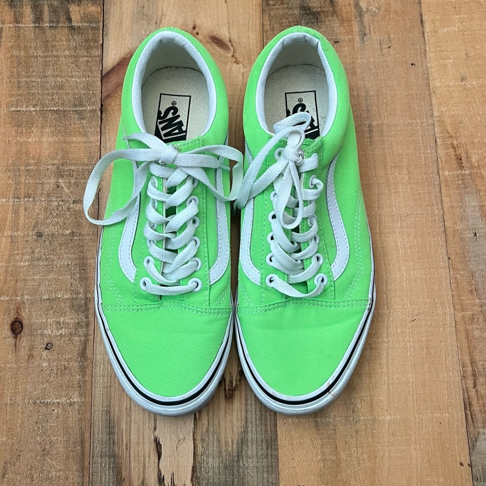 Vans Bright Neon Green Old Skool Canvas Shoes